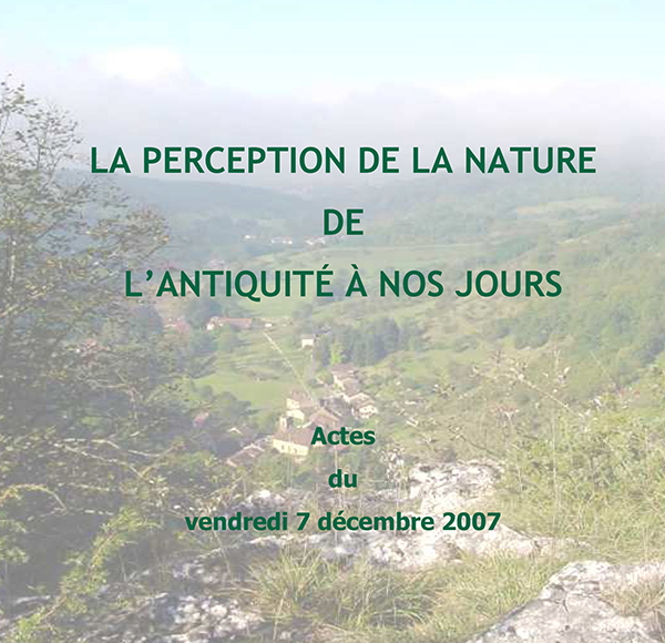 La perception de la nature de l'antiquité à nos jours